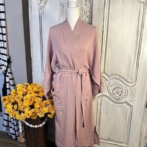 HATCH x Jenni Kayne Elegant Mauve Muslin Women's Maternity Robe